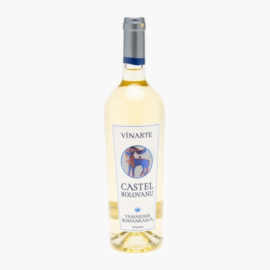 Vin alb demisec Tămâioasă Românească, 12.5%, 0.75l