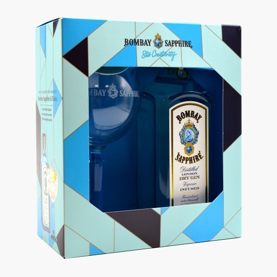 Gin Sapphire 40% alc., 0.7l+ 1 pahar