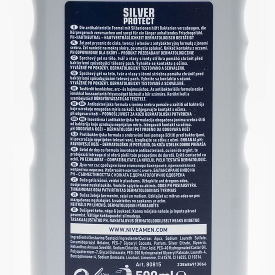 Gel de duş Men Silver Protect 0.5l