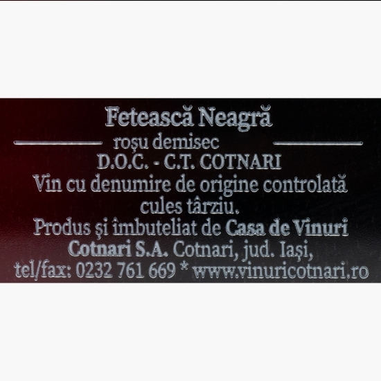 Vin roșu demisec Euforia Fetească Neagră, 13.5%, 0.75l