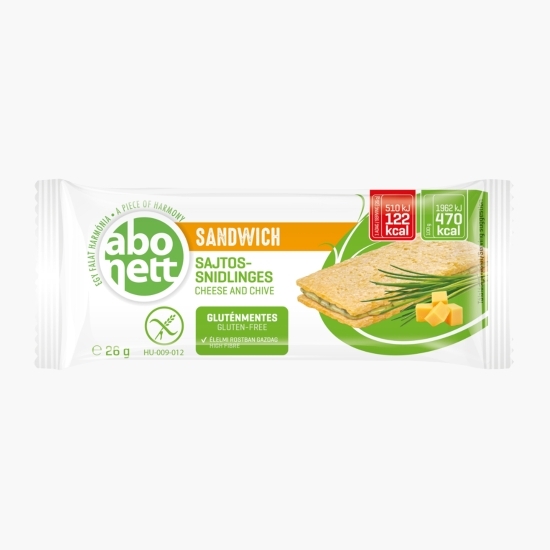 Sandviș cu brânză și chives, fără gluten, 26g