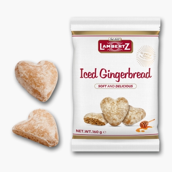 Turtă dulce Iced Gingerbread Hearts 160g