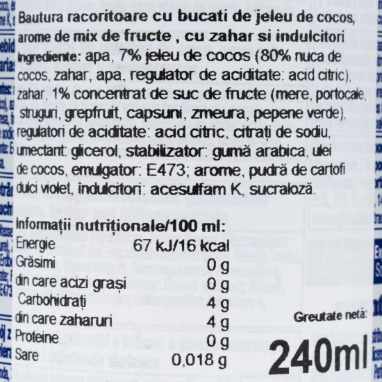 Băutură carbogazoasă mix fructe 0.24l