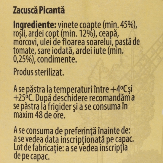 Zacuscă picantă cu vinete 300g