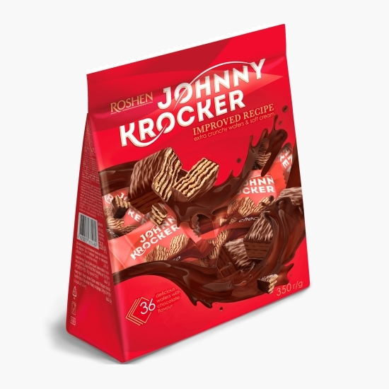 Napolitane glazurate cu cremă de ciocolată Johnny Krocker 350g