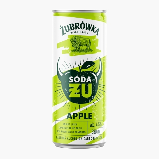 Băutură alcoolică carbogazoasă Soda Zu Apple, 4.5%, 0.33l