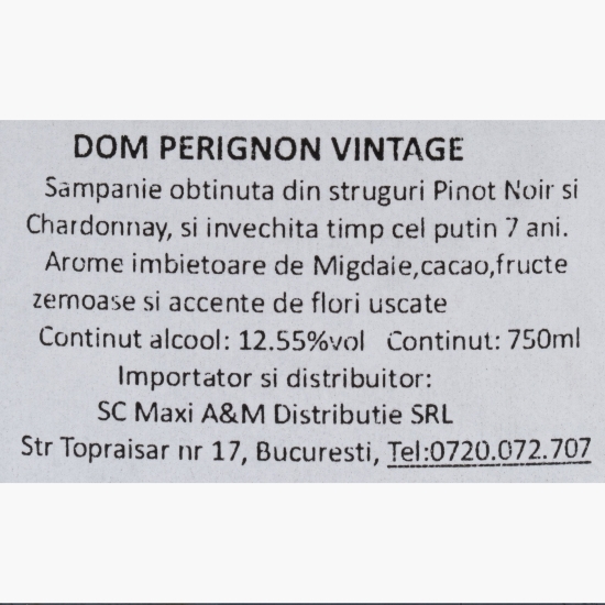 Șampanie Vintage brut 2013, 12.5%, 0.75l