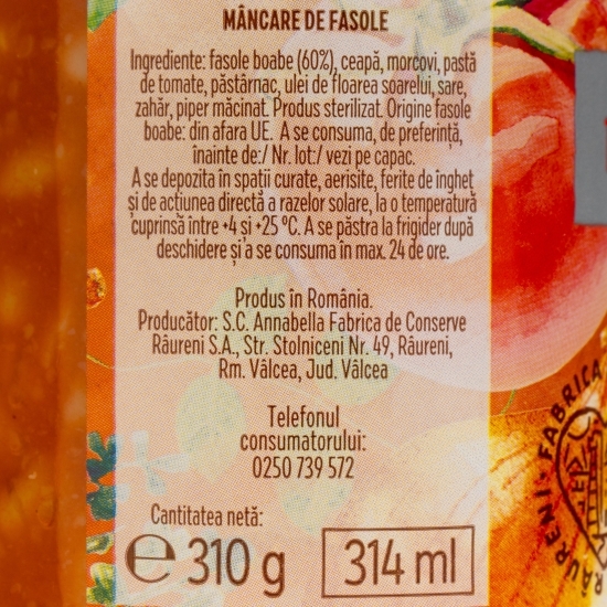 Mâncare de fasole 310g 