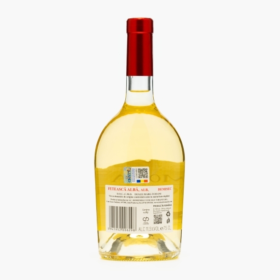 Vin alb demisec Fetească Albă, 11.5%, 0.75l 