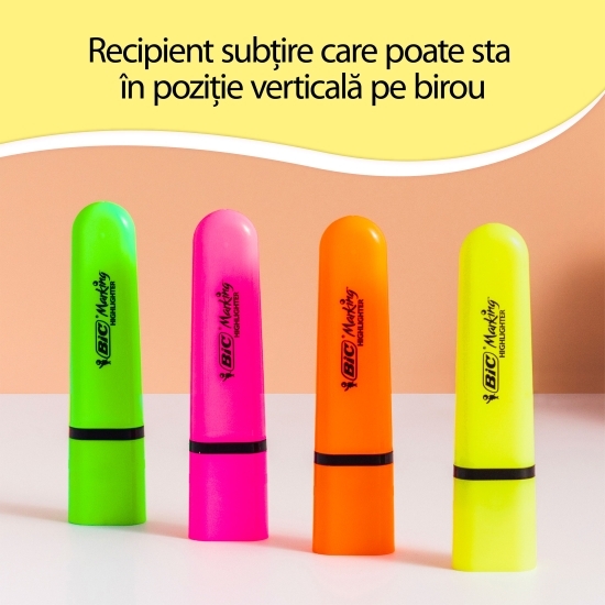 Evidențiatoare cu vârf modular teșit (1,2 mm-4,6 mm) - Galben neon, set de 2 bucăți