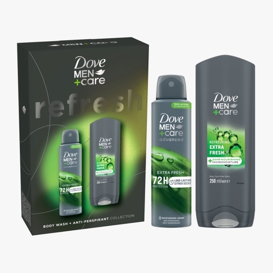 Set cadou Men+Care: deodorant spray Extra Fresh 150ml & gel de duș Extra Fresh 250ml