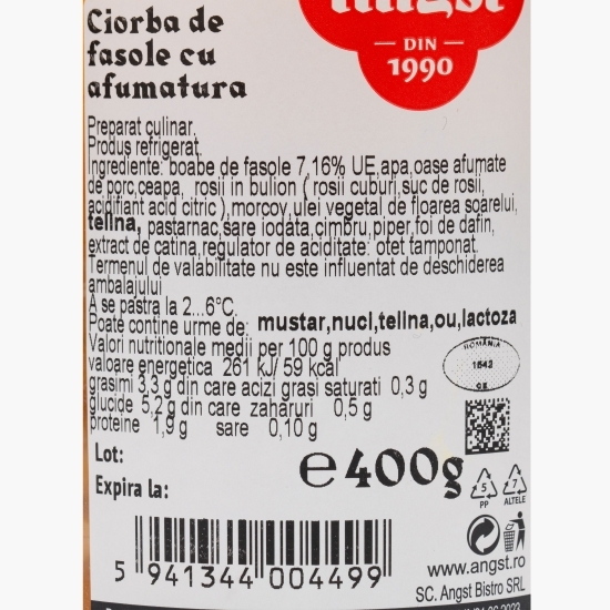 Ciorbă de fasole cu afumătură 400g