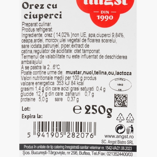 Orez cu ciuperci 250g