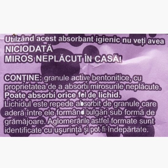 Nisip igienic pentru pisici, cu parfum de lavandă, 5kg