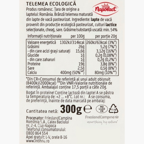 Telemea eco din lapte de vacă 300g