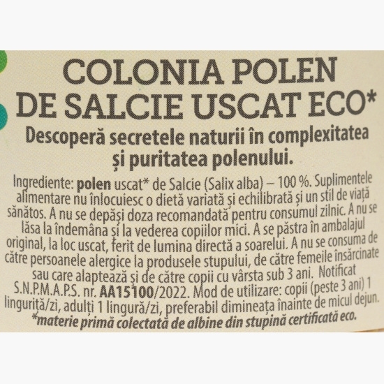 Polen uscat de salcie eco 200g