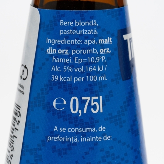 Bere blondă sticlă 0.75l 