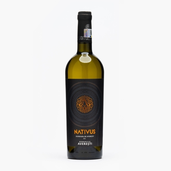 Vin alb sec Nativus Zghihară de Averești,  D.O.C. Huși, 12.5%, 0.75l