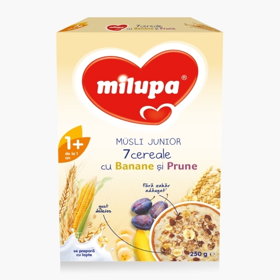 7 cereale cu banane și prune Junior de la +1 an 250g