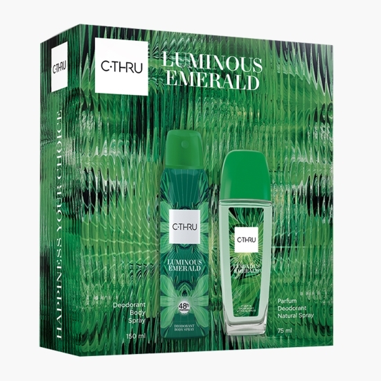 Set cadou Luminous Emerald (parfum de corp 75ml + deodorant spray pentru corp 150ml)