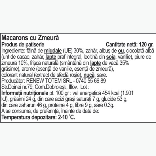 Macarons cu zmeură 120g