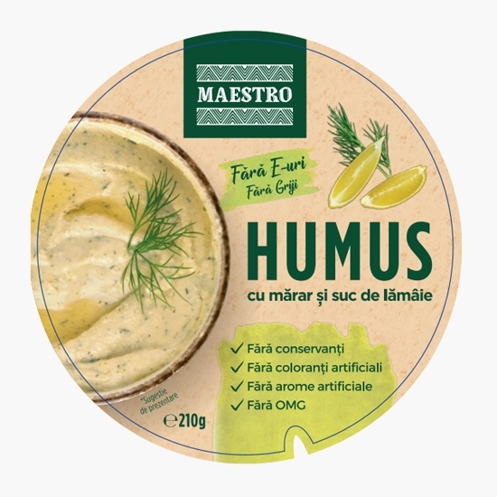 Humus cu mărar și suc de lămâie 210g