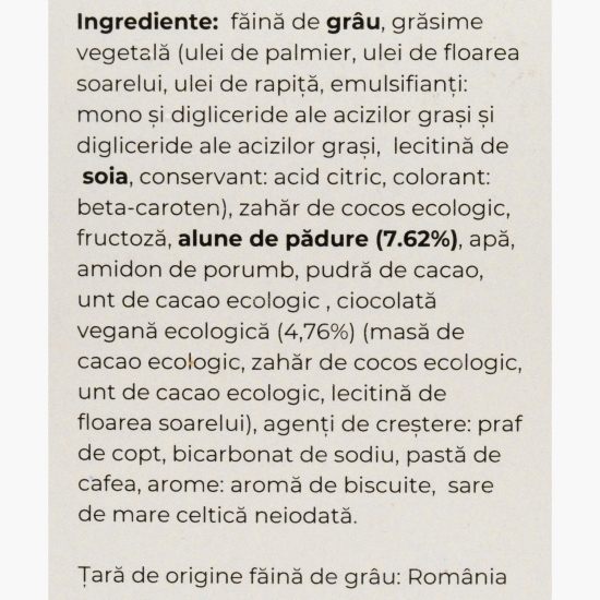 Cookie-biscuit vegan cu alune de pădure și ciocolată Phoebe, 1 buc, 90g