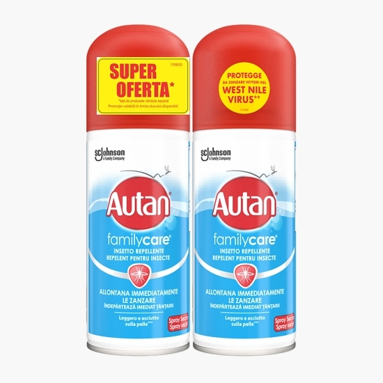  Spray anti-înțepături insecte, Family Care, 2x100ml