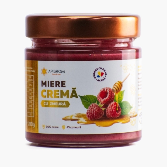 Miere cremă cu zmeură 280g