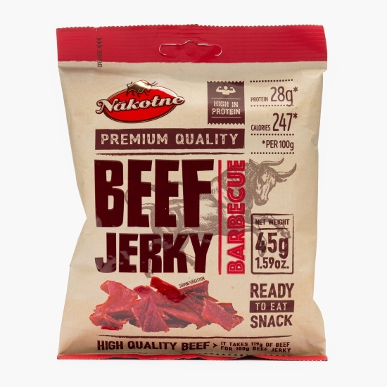 Snack carne de vită uscată și afumată Beef Jerky Barbecue 45g