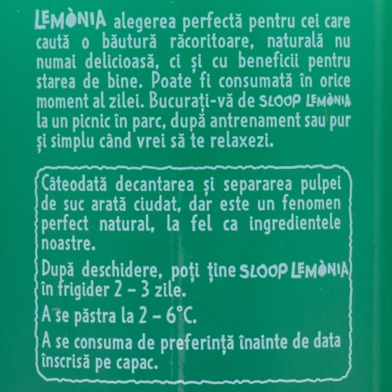 Limonadă cu mentă, lime și spirulină albastră 400ml