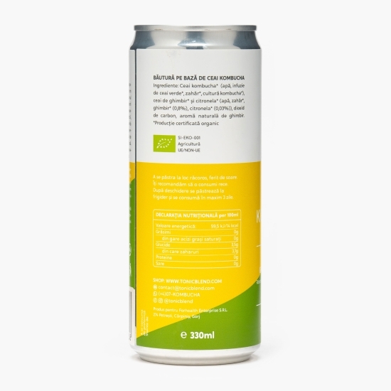 Kombucha eco cu ghimbir și citronela 0.33l