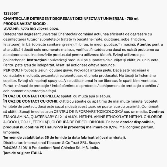 Degresant dezinfectant 0.75l