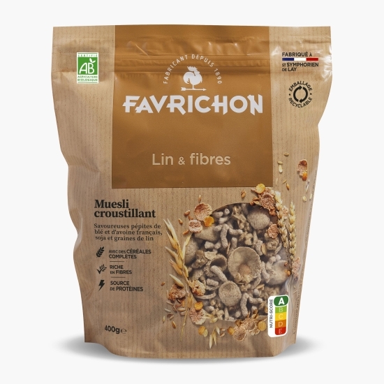 Mix de cereale eco cu fibre din in și scorțișoară 400g