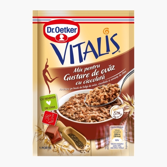 Mix pentru gustare de ovăz Vitalis cu ciocolată 60g