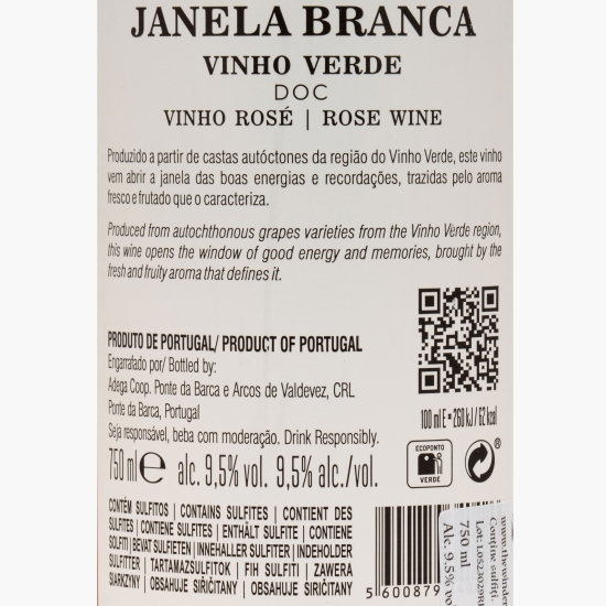 Vin rose sec Vinho Verde, 9.5%, 0.75l