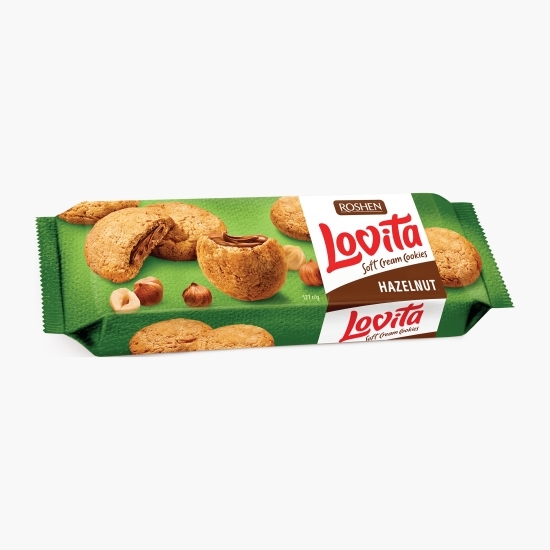 Biscuiți cu umplutură de alune Lovita 127g