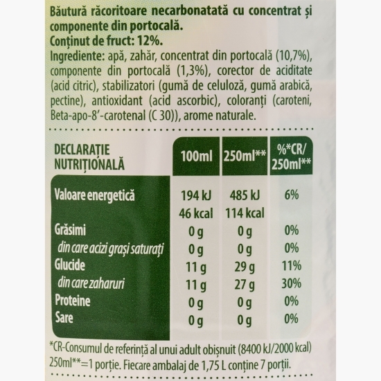 Băutură necarbonatată portocale 1.75l