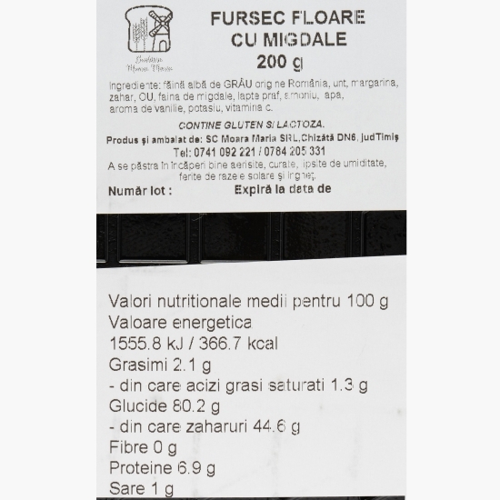 Fursecuri floare cu migdale 200g