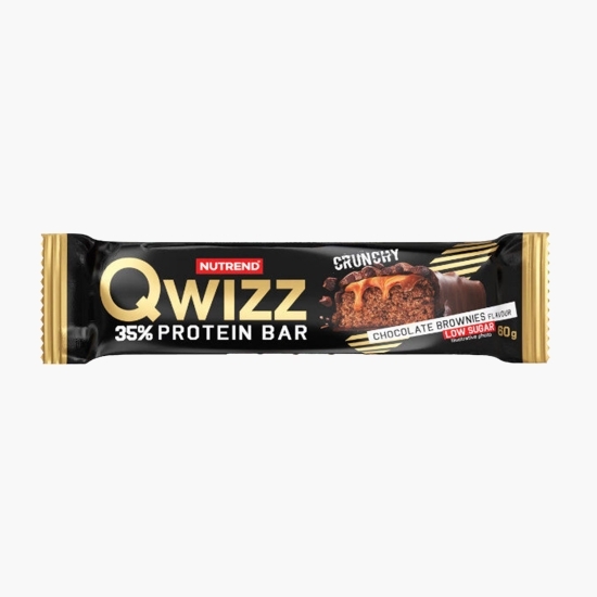 Baton proteic Qwizz, cu aromă de ciocolată și brownie, 60g 