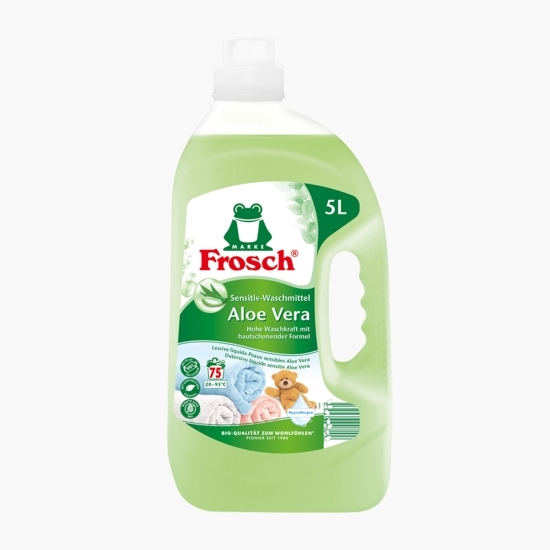 Detergent de rufe lichid cu aloe vera Sensitive, 75 spălări, 5l