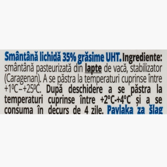 Smântână lichidă UHT 35% grăsime 200ml