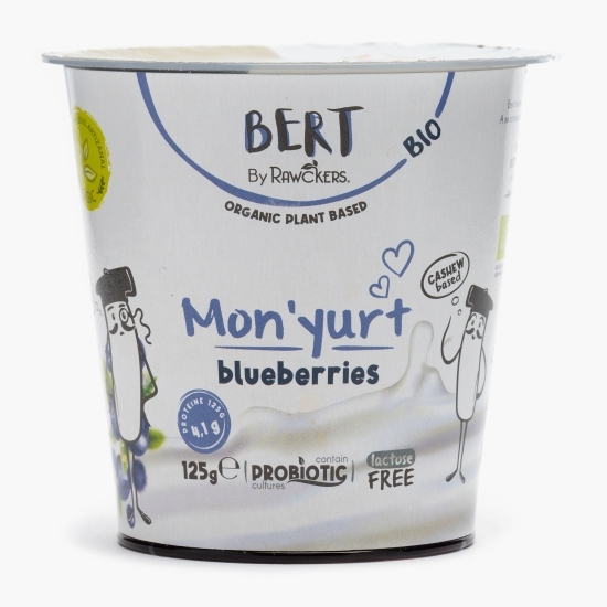 Produs fermentat eco Mon'yurt Blueberries din cremă de nuci caju cu afine 125g