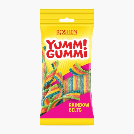 Jeleuri cu fructe Yummi Gummi Rainbow Belts 70g