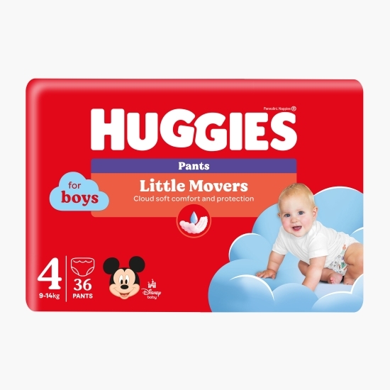 Chiloței Little Movers Jumbo (nr. 4) Boy, 9-14 kg, 36 buc.