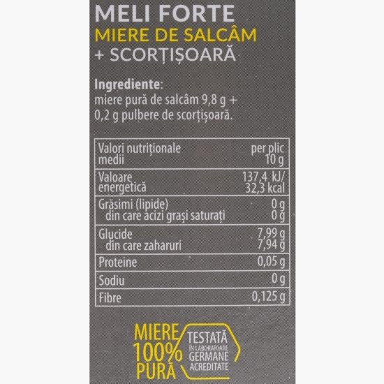 Miere de salcâm cu scorțișoară, 12 plicuri x 10g (120g)