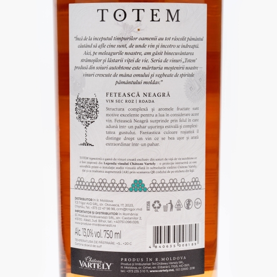 Vin rose sec Totem Fetească Neagră, 13% alc. 0.75l