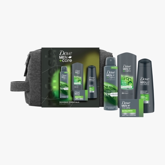 Set cadou Men+Care: deodorant spray Extra Fresh 150ml & gel de duș Extra Fresh 250ml & săpun cremă Extra Fresh 90g & șampon Clean Fresh 250ml