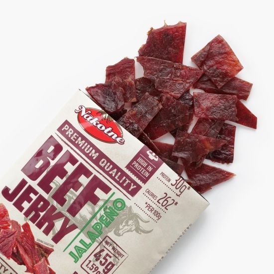 Snack carne de vită uscată și afumată Beef Jerky Jalapeno 45g