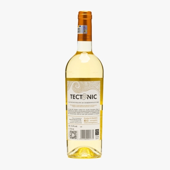 Vin alb sec Tectonic Sauvignon Blanc& Chardonnay Fume, D.O.C., 13.5%, 0.75l